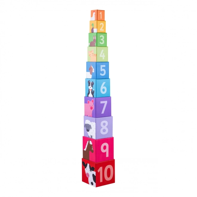 Bigjigs Toys Didaktičke kocke farma