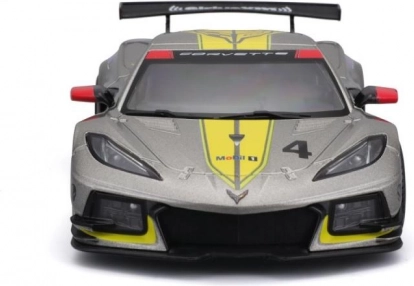 metalni model automobila 1:24 bburago corvette c8.r 2020 trkaća žuta