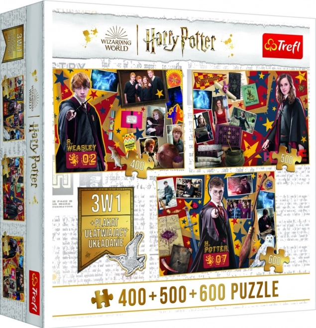 TREFL Puzzle Harry Potter: Ron, Hermiona i Harry 400 + 500 + 600 komada