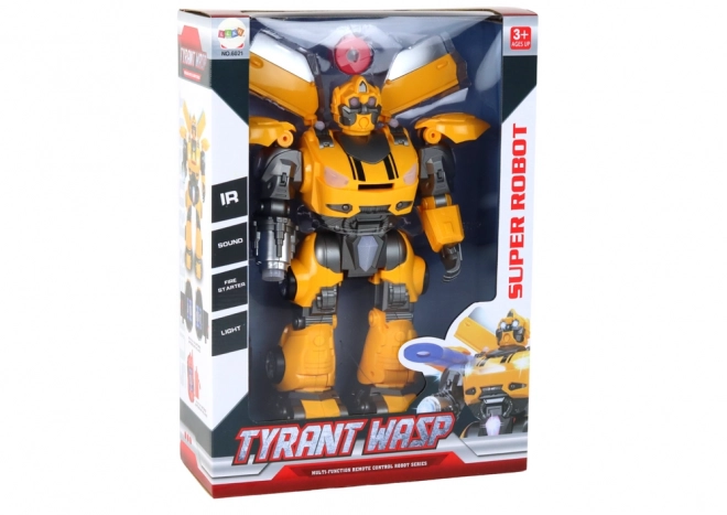 Veliki daljinski upravljani robot R/C žuta zvučna svjetla