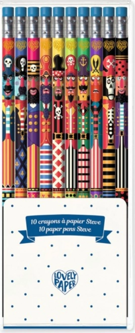 Set od 10 olovaka s gumicom DJECO steve