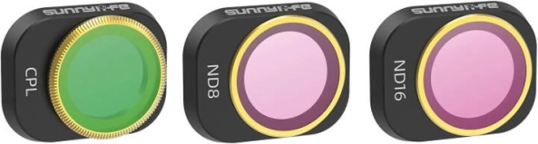 Set filtera SUNNYLIFE CPL, ND8 i ND16 za DJI Mini 4 Pro
