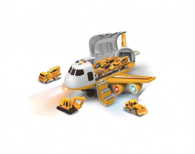 Transportni avion s teretnim prostorom + 3 autića 1:64