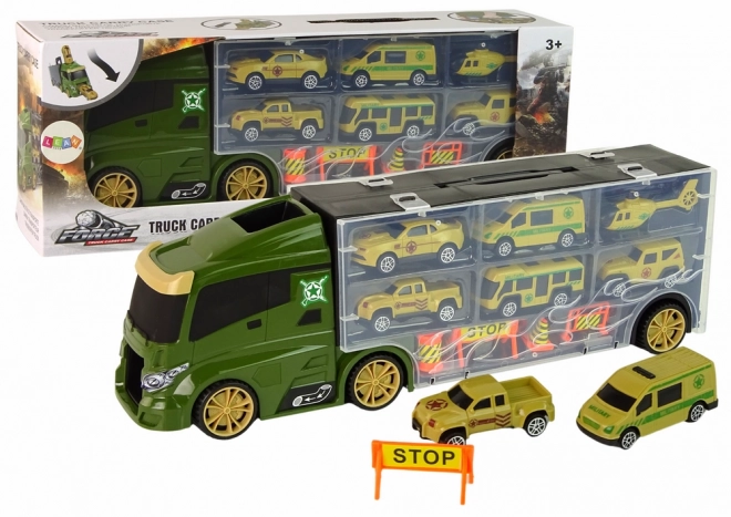 Zeleni transportni kamion za autiće