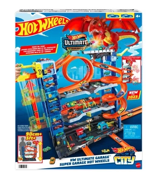 Mega garaža s napadom zmaja Hot Wheels City