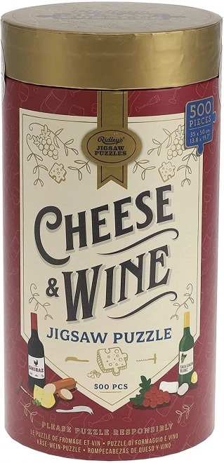 Ridley's Games Puzzle za ljubitelje sireva i vina 500 komada