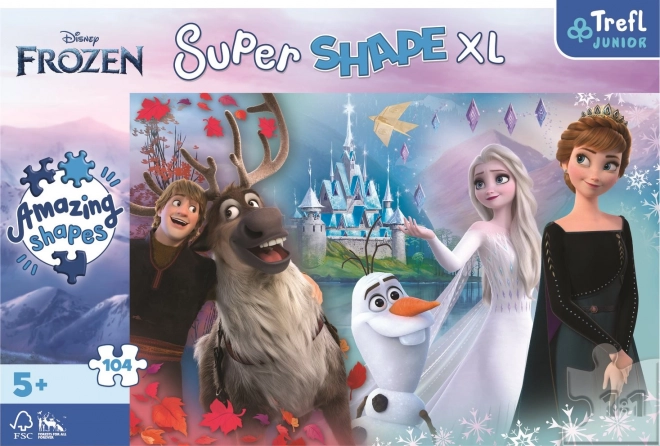 Puzzle XL Super Shape s Annom i Elzom - Snježno Kraljevstvo