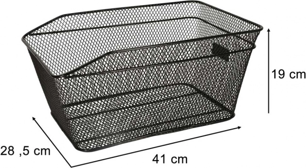 Metalna biciklistička košara za nosač crna 25kg