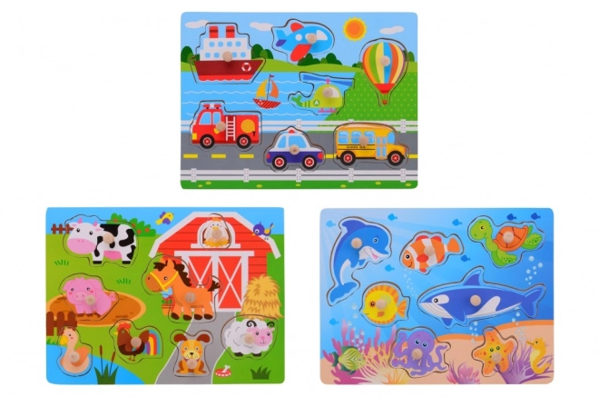 Drvene puzzle s ručkom male