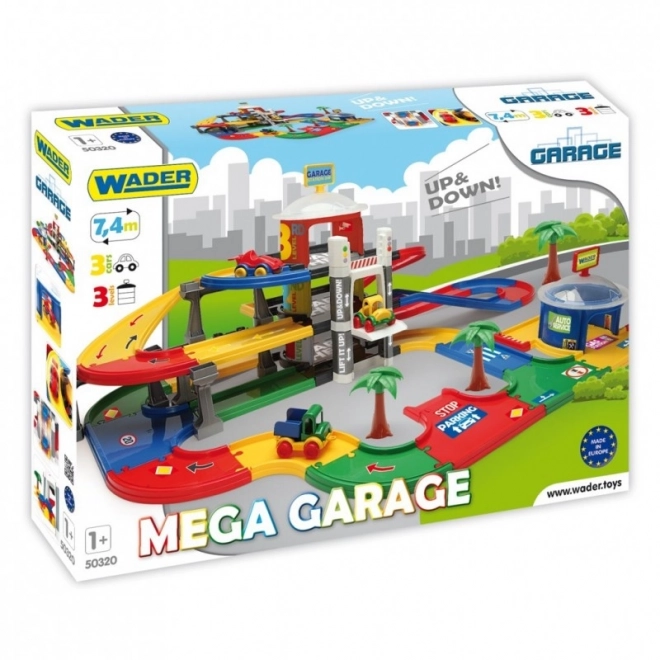Mega garaža 3 kata plast 7,4m + 3 auta u kutiji 79x53x14cm Wader