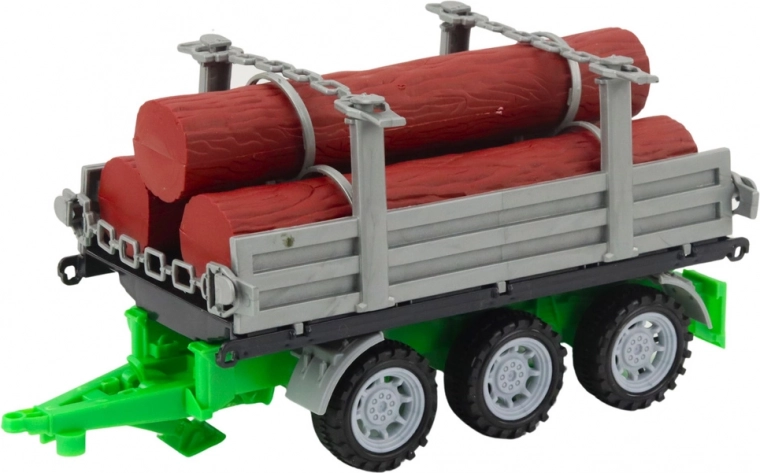 Prikolica za drvo s trupcima u pakiranju