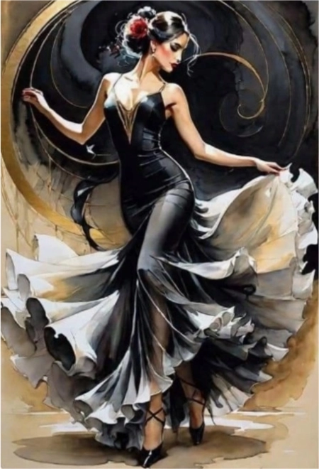Dijamantno slikanje U vihoru flamenka 30 x 40 cm