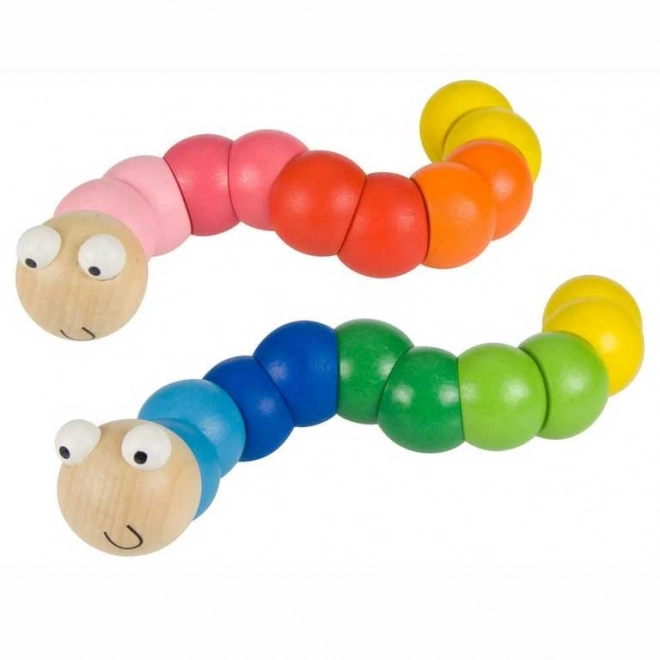 Bigjigs Toys drvene igračke - Šareni crvić plava
