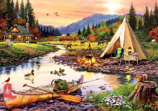 art puzzle kampiranje 3000 dijelova