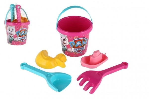Set za pijesak 5 kom plast Paw Patrol/Psići u ophodnji roza u mreži 12x22x12cm 12m+ Wader