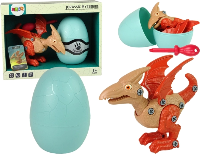 Dinosaurus Pterodaktil Set jaja DIY Odvijač Crveni