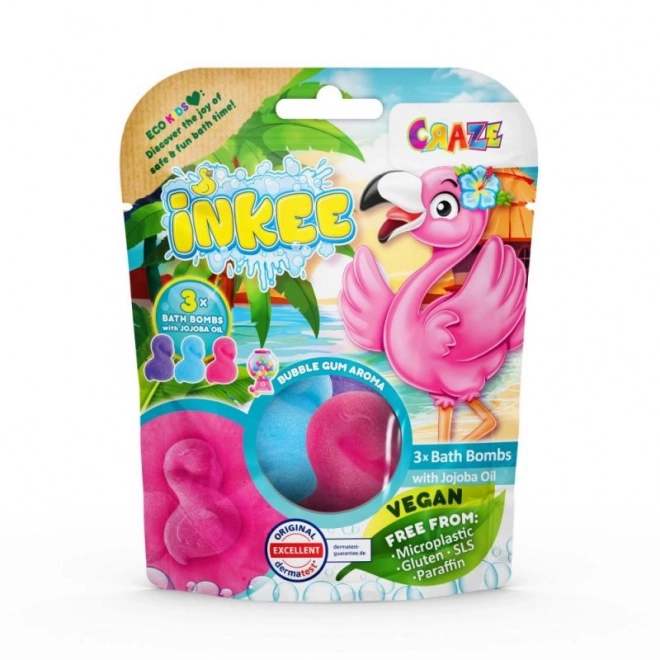 INKEE - Šumiva bomba za kupku - Flamingo