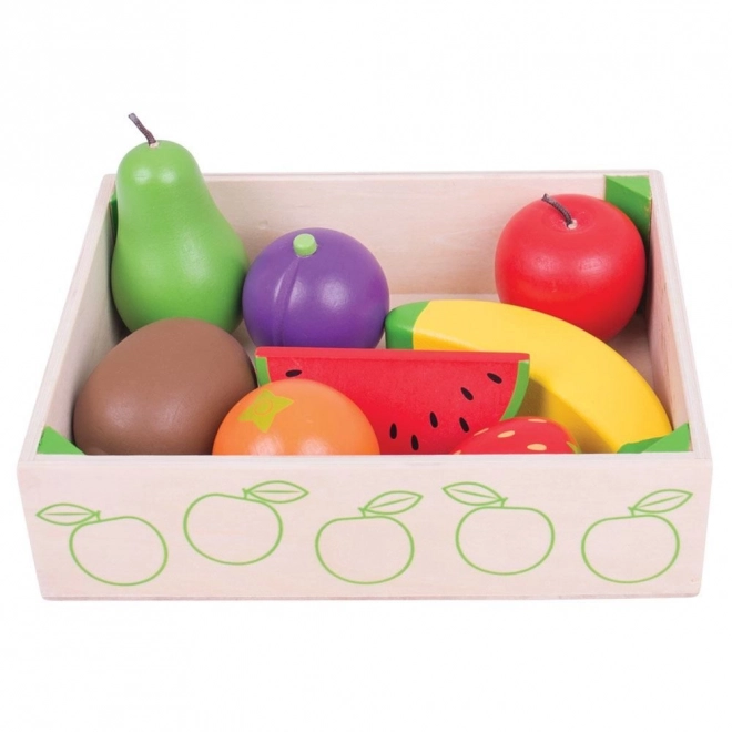 Drvena kutija s voćem igračke Bigjigs Toys