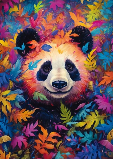 Slagalica panda u duginoj šumi 1000 dijelova