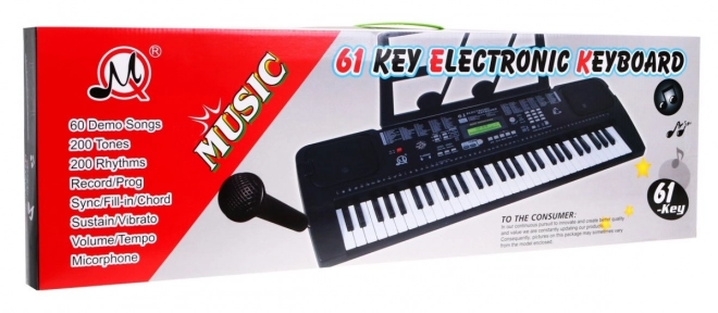 Tipkovnica s mikrofonom za djecu 5+ Taktometar USB MP3 Radio - Model br. 6152