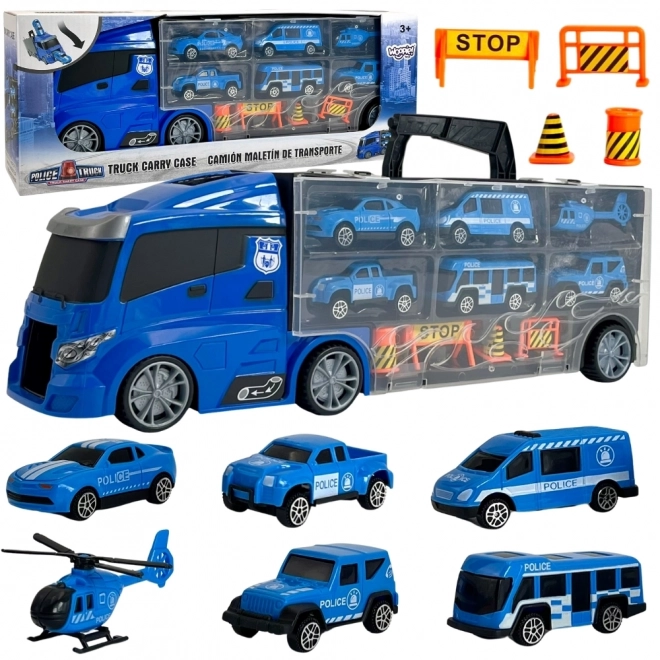 Kamion s transporterom 3u1 Plava Policija