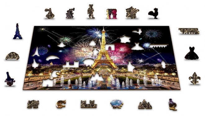 Drvene puzzle Noćni Pariz