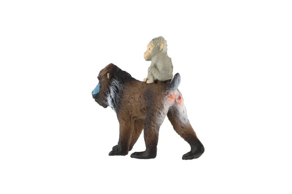 Mandril ženke s mladunčetom zooted plastika 6cm u vrećici