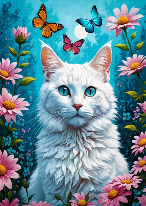 Enjoy puzzle bijela mačka 1000 dijelova