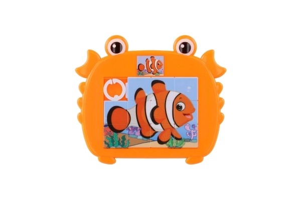 Premještaljka zagonetka životinjica plastika 12,5x11cm 4 boje na karti