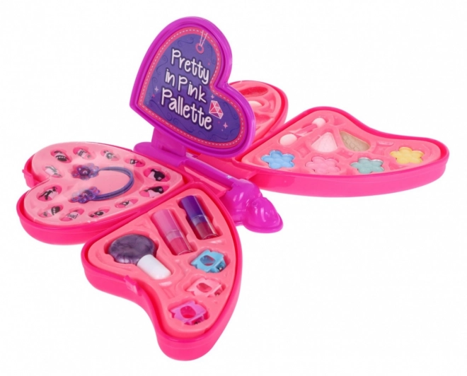 Kozmetički set Pink Butterfly za djecu 5+ Make-up + dodaci za kosu i nokte