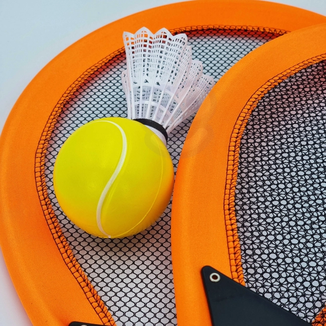 Woopie veliki rekete za tenis i badminton za djecu set s lopticom i košaricom