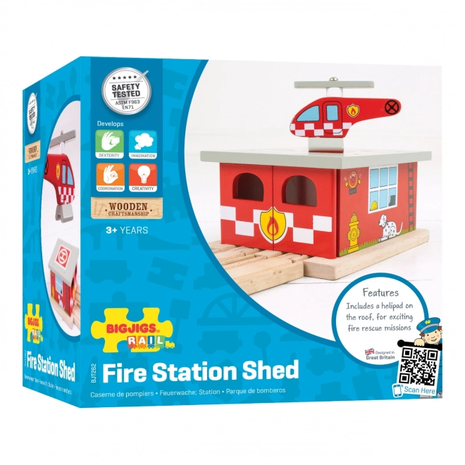 Bigjigs Rail Depo vatrogasna stanica