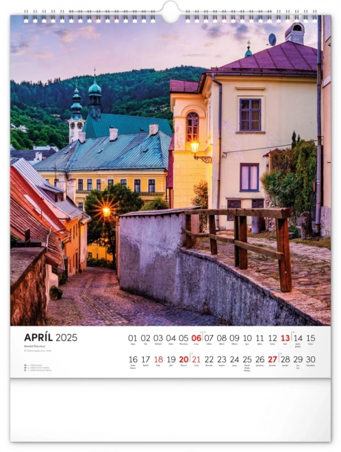 NOTIQUE Zidni kalendar Čarobna Slovačka 2025, 30 x 34 cm