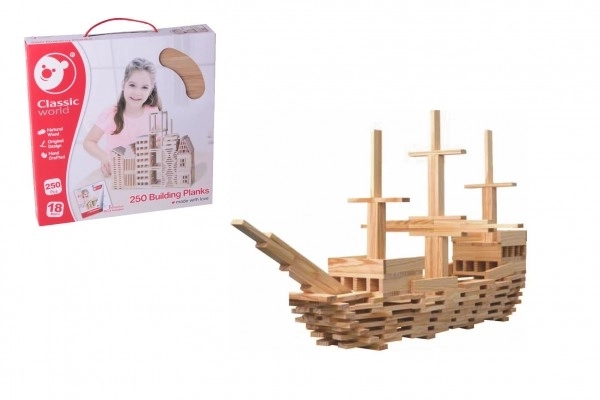 Drvene dječje građevne kocke - 250 komada