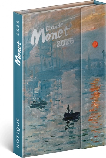 Tjedni magnetski dnevnik Claude Monet 2026, 11 x 16 cm