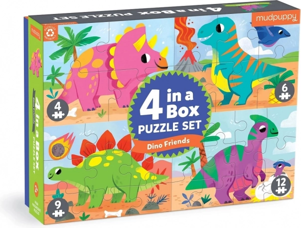 Mudpuppy slagalica dinosauri set 4 u 1