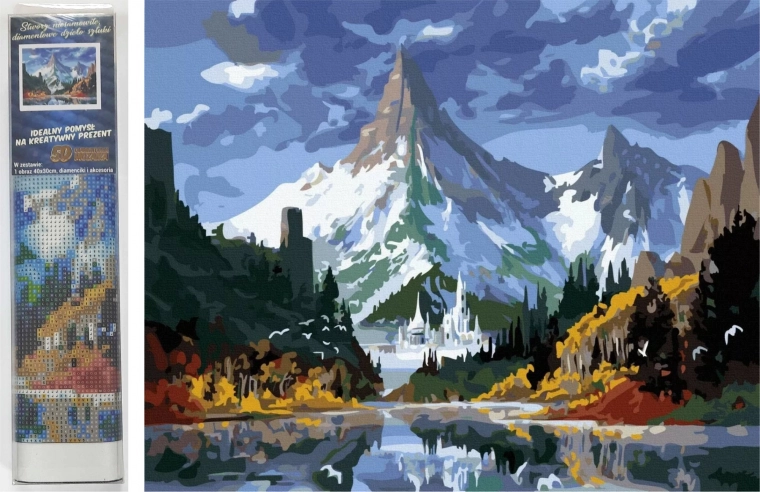 Dijamantno slikanje Ledeni dvorac u planinama 30 × 40 cm