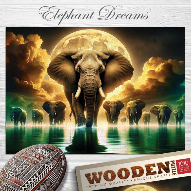 WOODEN CITY Drvene puzzle Slonji snovi 1010 komada