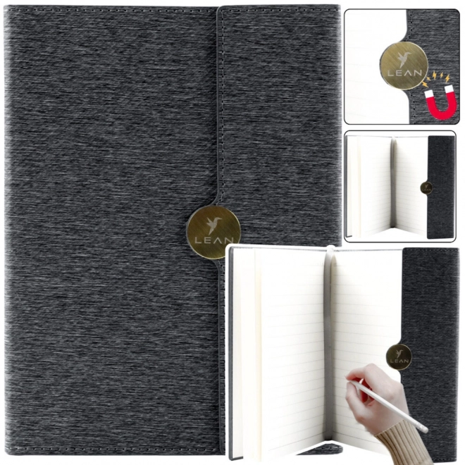 Elegantni crni uredski notes s magnetom