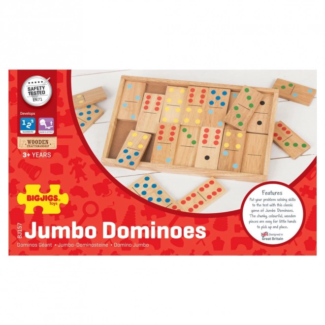 Bigjigs Toys Velike drvene domino
