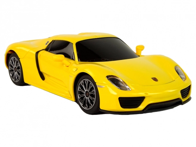 Automobil R/C Porsche 918 na daljinsko upravljanje žute boje 1:24