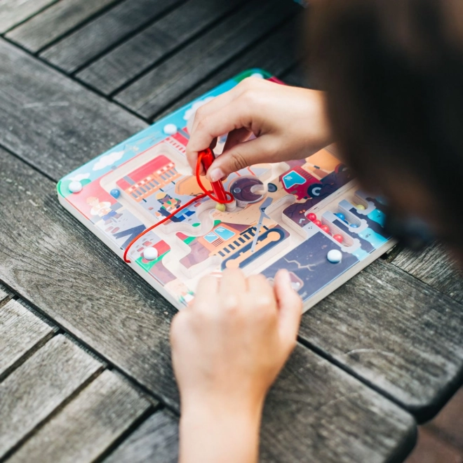 Bigjigs Toys Magnetički labirint Gradilište