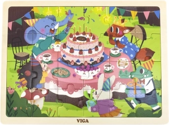 Drvene puzzle rođendanska proslava 24 dijela VIGA