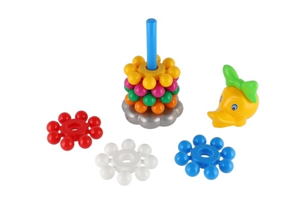Složena piramida s prstenovima plastika 26cm u mrežici 12m+