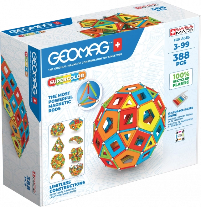 Geomag supercolor građevinski set, 388 komada