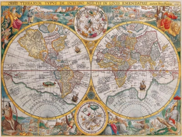 Ravensburger puzzle povijesna karta 1500 dijelova