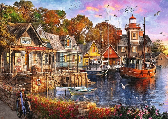 Puzzle TREFL Premium Plus tea time – luka na moru (1000 dijelova)
