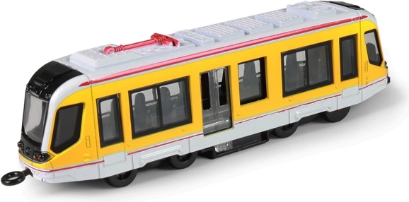 Metalni žuti tramvaj 20 cm s povratnim pogonom