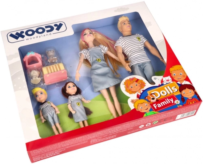 Woodyland Moderna obitelj lutaka s kućnim ljubimcima