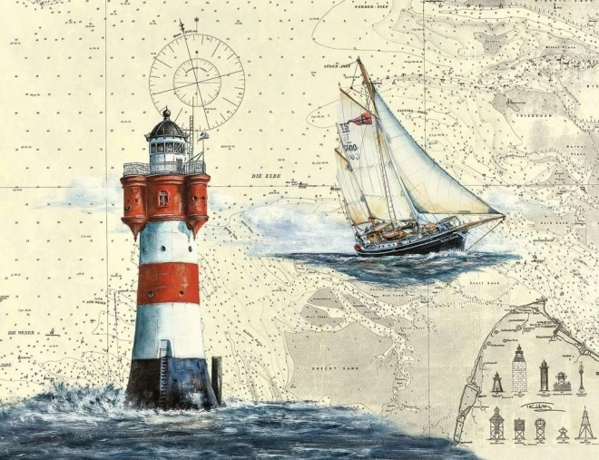 Puzzle 2000 dijelova – jedrilice i svjetionik RAVENSBURGER